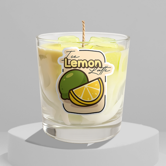 Ice Lemon Latte Kerze