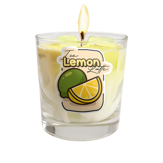 Ice Lemon Latte Kerze
