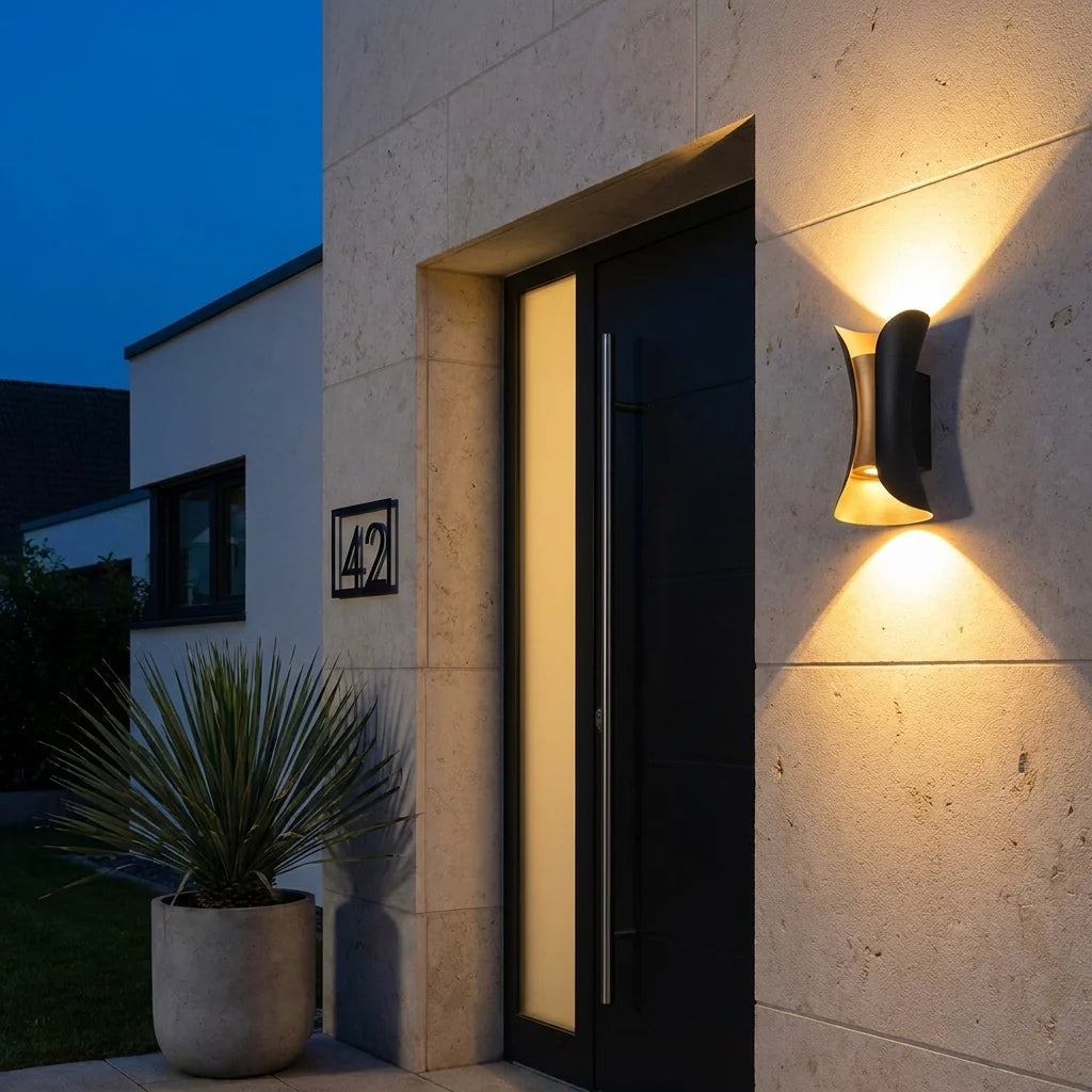 The Original Up-Down Lighting Wall Light | Modern Curved LED Waterproof Light